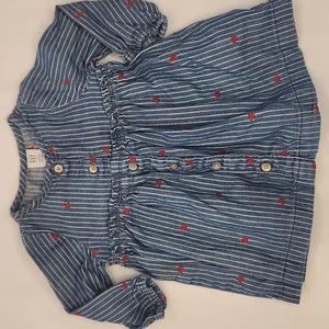💙❤️3-6m denim hears dress❤️💙 baby Gap